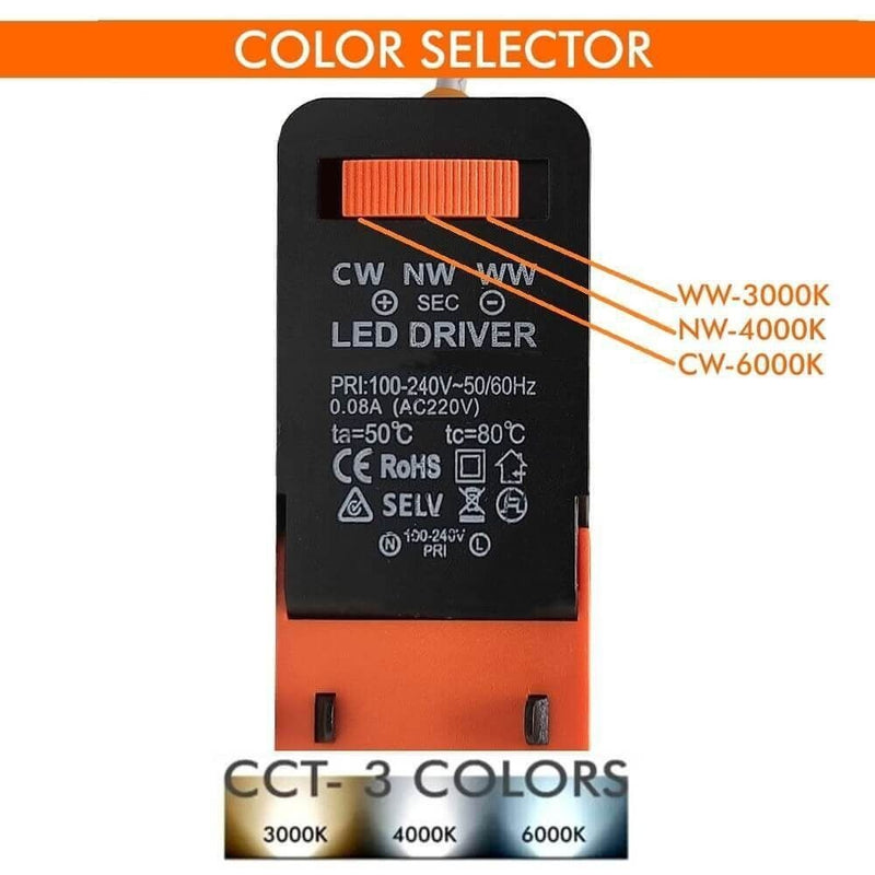 18W Frameless QUASAR LED Downlight with OSRAM Chip 3 CCT - LED ceiling lighting