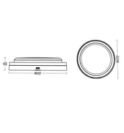 18W Round LUND LED Bulkhead Light 3 CCT - Lighting Fixtures - Bulkheads