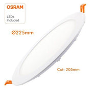 18W Slim Round LED Downlight with OSRAM Chip 4000K - Ceiling Light Fixtures - Panels