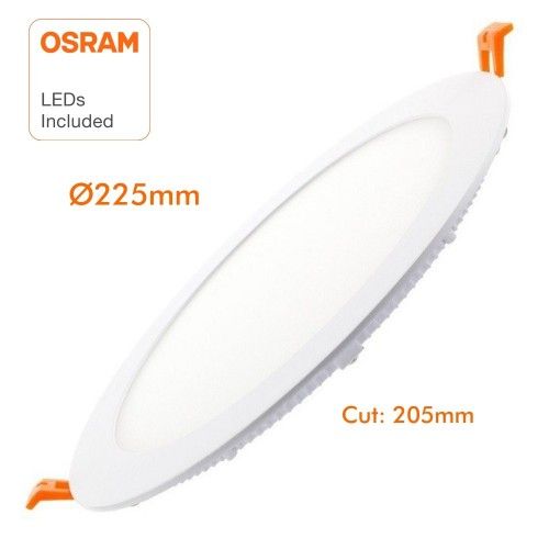 18W Slim Round LED Downlight with OSRAM Chip 4000K - Ceiling Light Fixtures - Panels