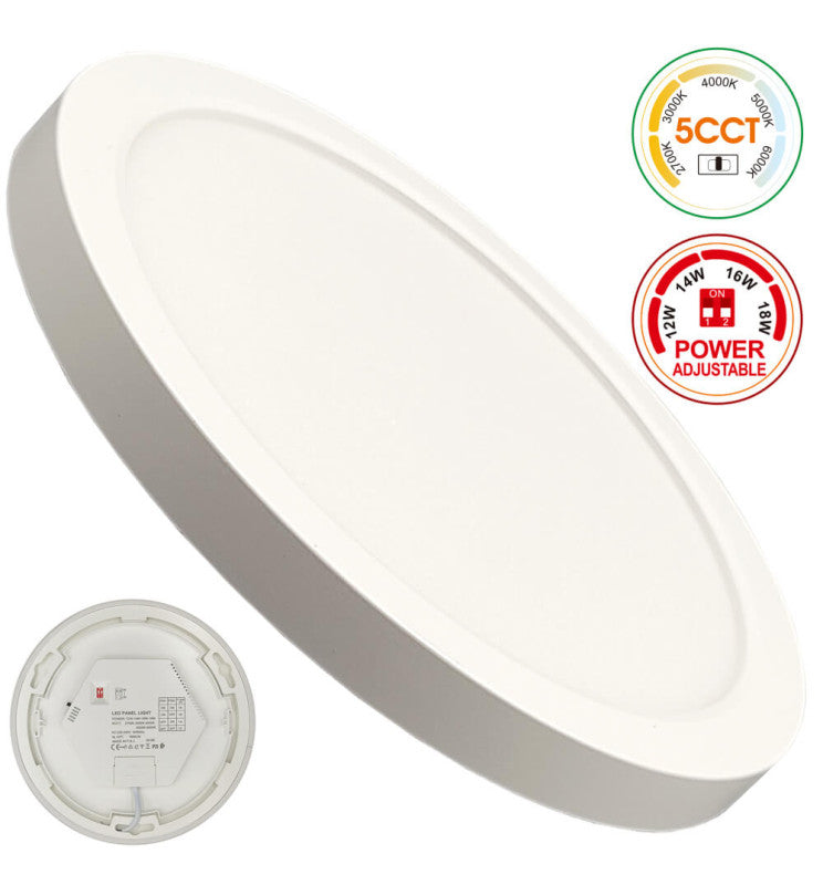 18W to 12W Adjustable Power BONN LED Downlight White 5 CCT - Ceiling Light Fixtures - Bulkheads