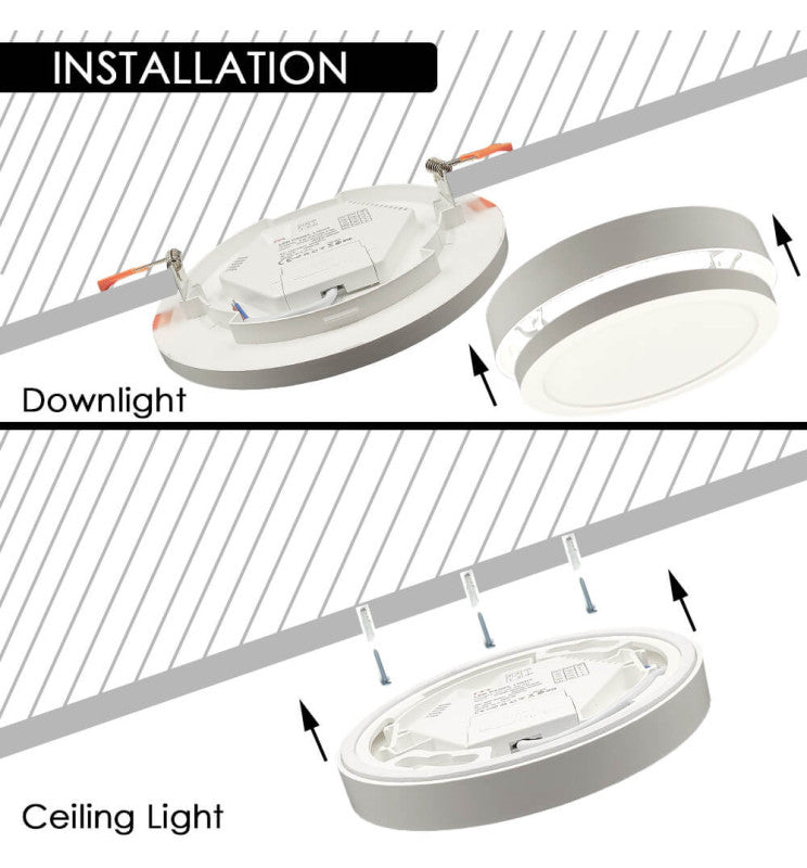 18W to 12W Adjustable Power BONN LED Downlight White 5 CCT - Ceiling Light Fixtures - Bulkheads