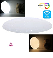 18W Dimmable Smart WiFi LED Ceiling Light with Star Effect RGB 2 CCT - LED ceiling lighting