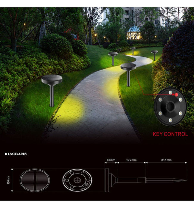1W Outdoor Solar LED Garden Spike Light 3 CCT