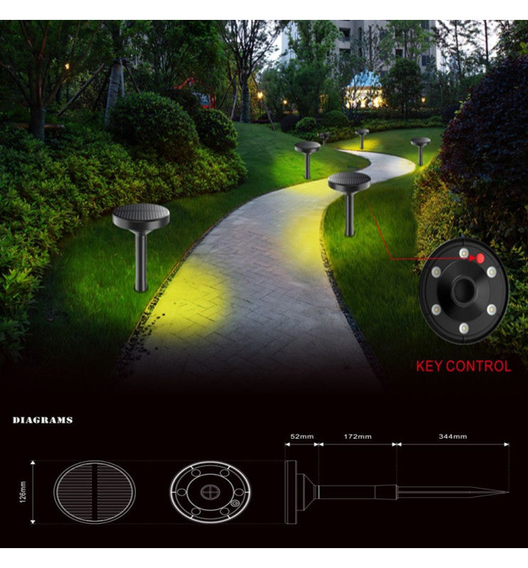 1W Outdoor Solar LED Garden Spike Light 3 CCT - Landscape Pathway Lighting - Solar Lighting