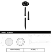 1W Outdoor Solar LED Garden Spike Light 3 CCT - Landscape Pathway Lighting - Solar Lighting