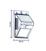 4W Solar LED Wall Light with PIR sensor 6500K - Solar LED light - Ledex Lighting UK