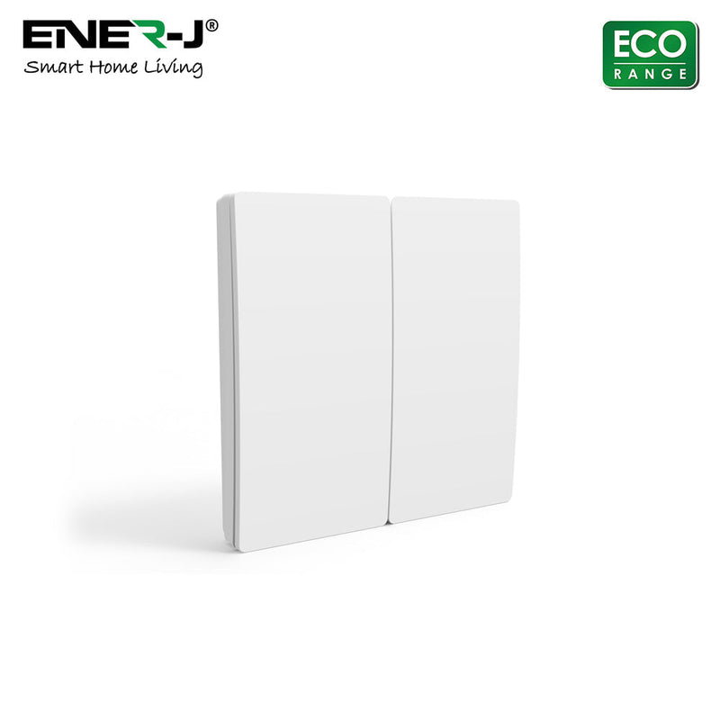 2 Gang Wireless Kinetic Switch ECO RANGE - White
