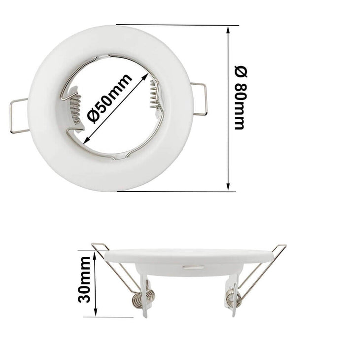 2 Pack Housing for LED GU10-MR16 Bulb WHITE - Ledex Lighting UK