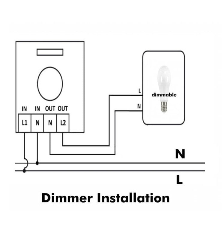 200W Triac LED Dimmer Switch with IR Remote Control - Dimmer