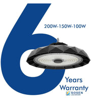 100W 150W 200W Dimmable BELGIUM LED UFO High Bay with SOSEN Driver - LED high bay