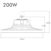 200W SHARK LED UFO High Bay 4000K - LED high bay