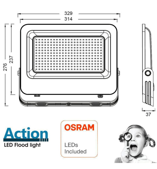 200W LED Floodlight ACTION PRO with OSRAM CHIPs