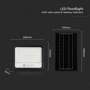 200W LED Solar Floodlight with Battery Indicator 7CCT IP65 - Flood & Spot Lights - Solar Lighting