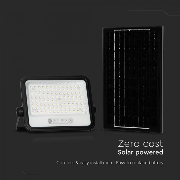 200W LED Solar Floodlight with Battery Indicator 7CCT IP65
