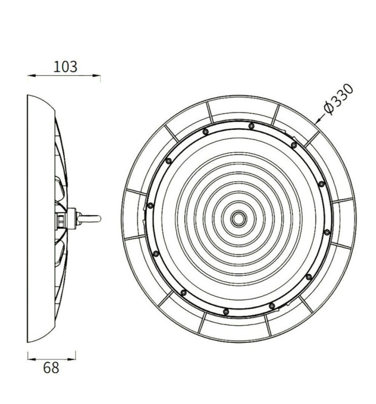 150W NEW TITAN LED UFO High Bay Light CCT