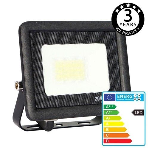 20W LED Outdoor Floodlight Black ACTION IP65