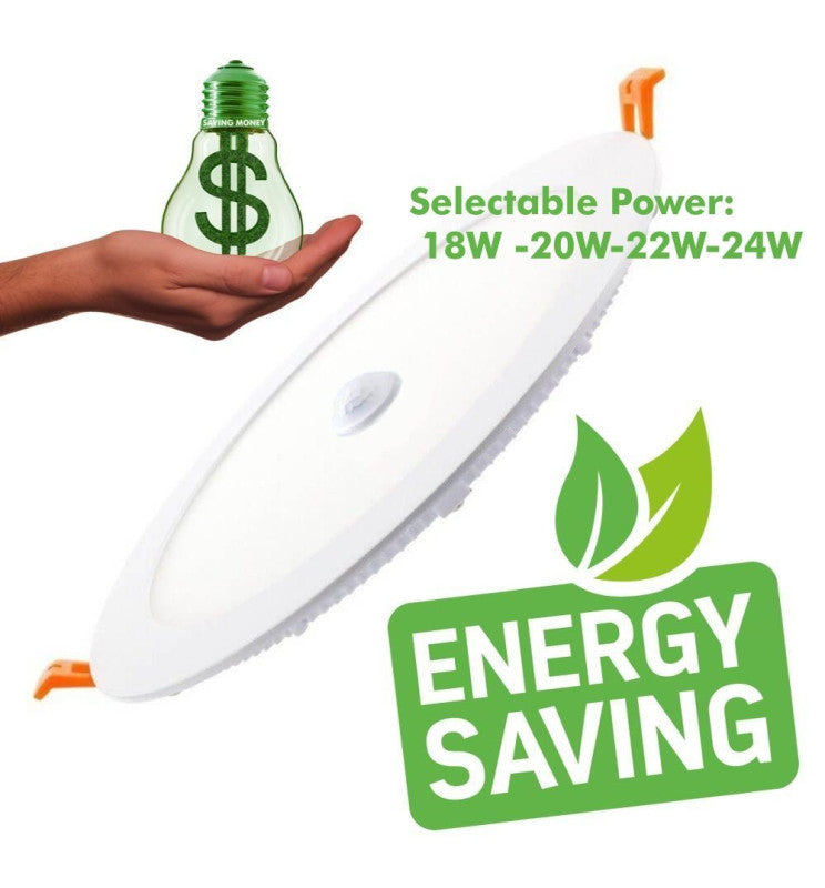 18W 20W 22W 24W Round LED Downlight with Motion Sensor Cut-out 200mm 4 CCT