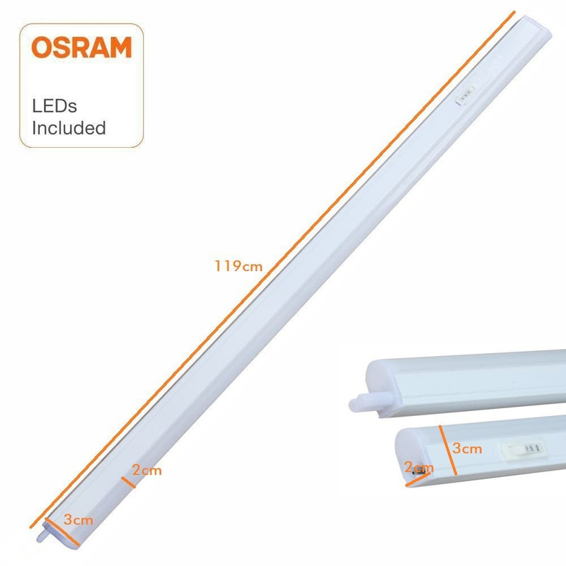 20W Linkable LED Under Cabinet light 120cm OSRAM Chip 2 CCT - Ceiling Light Fixtures - Linear Lights