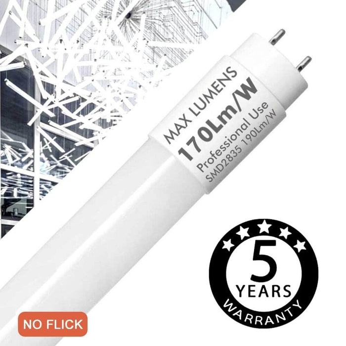 20W Max Lumens T8 LED Tube 120cm 4000k - LED Tube - Ledex Lighting UK