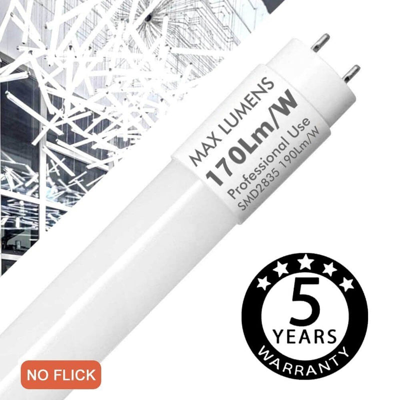 20W MAX LUMENS T8 LED Tube 120cm 5700K - Fluorescent Tubes - Lamps