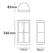 20W Outdoor ELSINOR LED Wall Light 3000K - Wall Light Fixtures - Bollard Lights