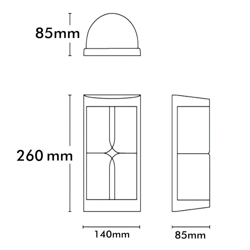 20W Outdoor ELSINOR LED Wall Light 3000K - Wall Light Fixtures - Bollard Lights