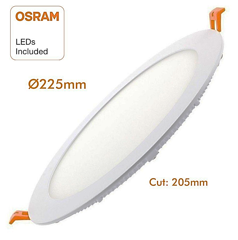 20W Slim Round Recessed LED Downlight with OSRAM Chip 4000K - Ceiling Light Fixtures - Downlights