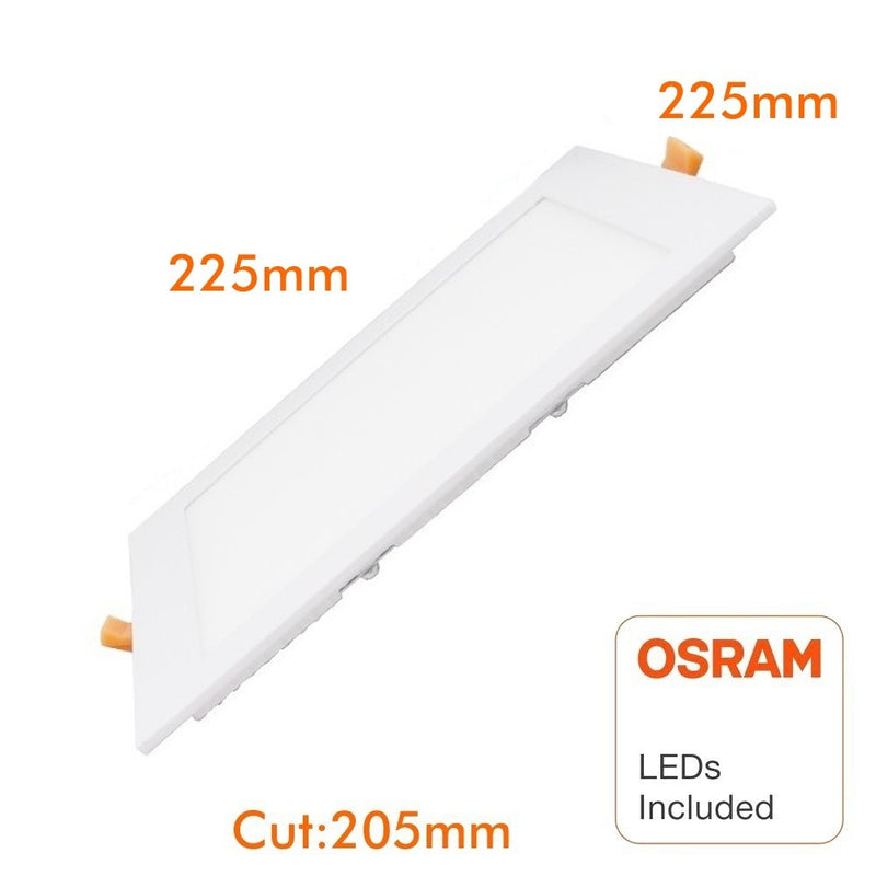 20W Slim Square Recessed LED Ceiling Light with OSRAM Chip 6000K - Ceiling Light Fixtures - Downlights