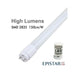 22W MAX LED Tube T8 Glass 150cm - LED Tube - Ledex Lighting UK