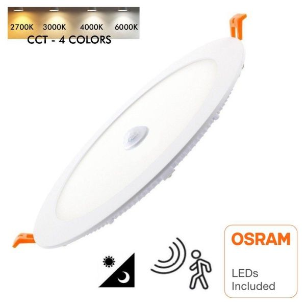 18W 20W 22W 24W Round LED Downlight with Motion Sensor Cut-out 200mm 4 CCT - Ceiling Light Fixtures - Panels