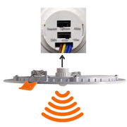 18W 20W 22W 24W Round LED Downlight with Motion Sensor Cut-out 200mm 4 CCT - Ceiling Light Fixtures - Panels