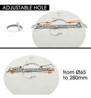 18W Recessed or Surface Mounted ASKIM LED Downlight in Black 3 CCT - LED ceiling lighting