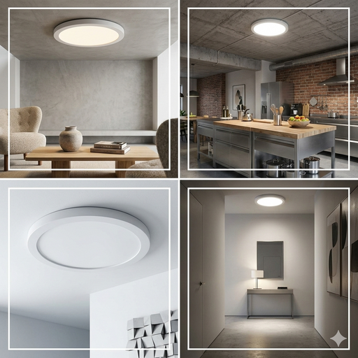 24W-18W-12W Circular LED Ceiling Light NEW MOSS 3CCT IP44 - Ceiling Light Fixtures - Downlights