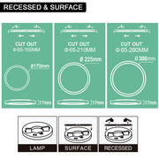 24W-18W-12W Circular LED Ceiling Light NEW MOSS 3CCT IP44 - Ceiling Light Fixtures - Downlights