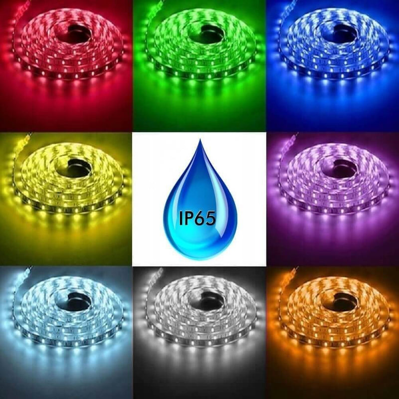 24W Dimmable Smart WiFi LED Strip 5m 12V with Remote Control - Light Ropes & Strings - Strip Lights
