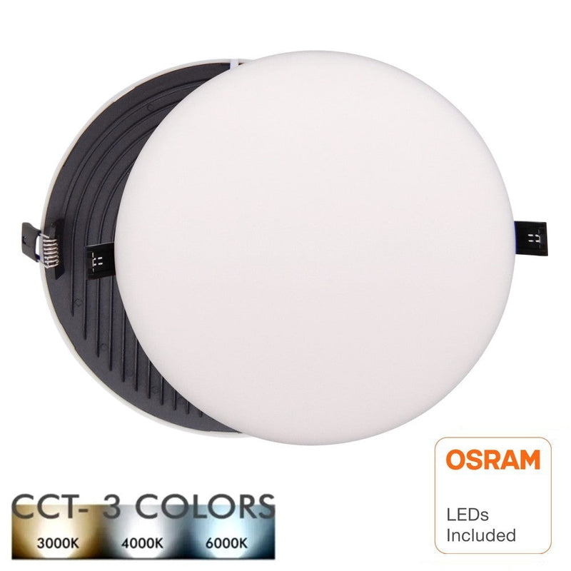 24W Frameless QUASAR LED Downlight with OSRAM Chip 3 CCT - LED ceiling lighting