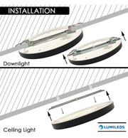 24W Round MOSS LED Ceiling Light BLACK with Adjustable Cut Out 3 CCT - Ceiling Light Fixtures - Panels