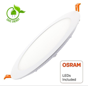 24W Slim Circular Recessed LED Downlight with OSRAM Chip Cut-out 220mm 4000K - Ceiling Light Fixtures - Downlights
