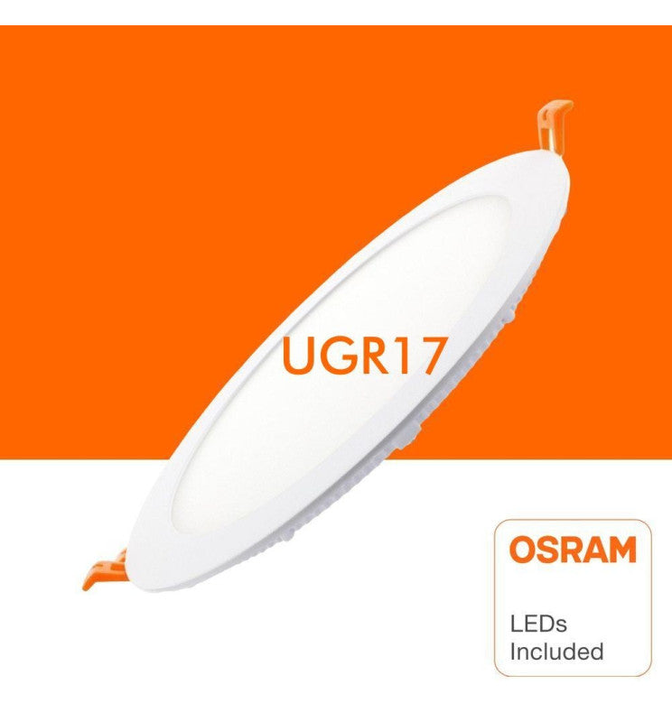 24W Slim Circular Recessed LED Downlight OSRAM Chip 4000K Cut-out 205mm