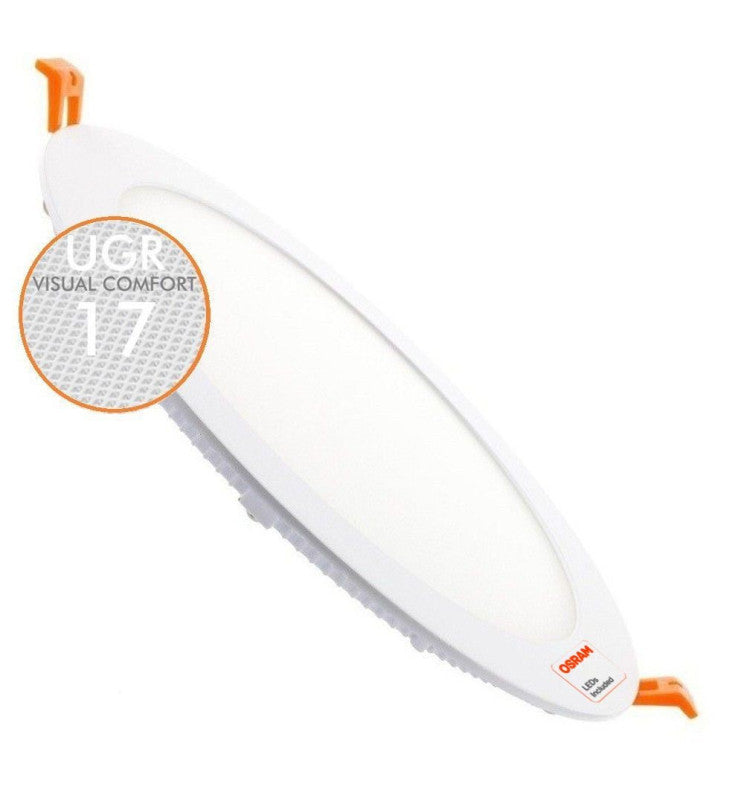 24W Slim Circular Recessed LED Downlight OSRAM Chip 4000K Cut-out 205mm