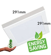 24W Square MOSS LED Ceiling Light in White 3 CCT with Adjustable Cut-Out - Ceiling Light Fixtures - Downlights