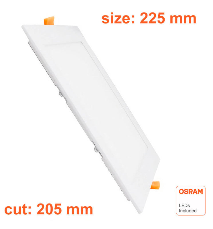 24W Square Slim LED Panel 4CCT OSRAM Chip IP20 Cut-out 205mm