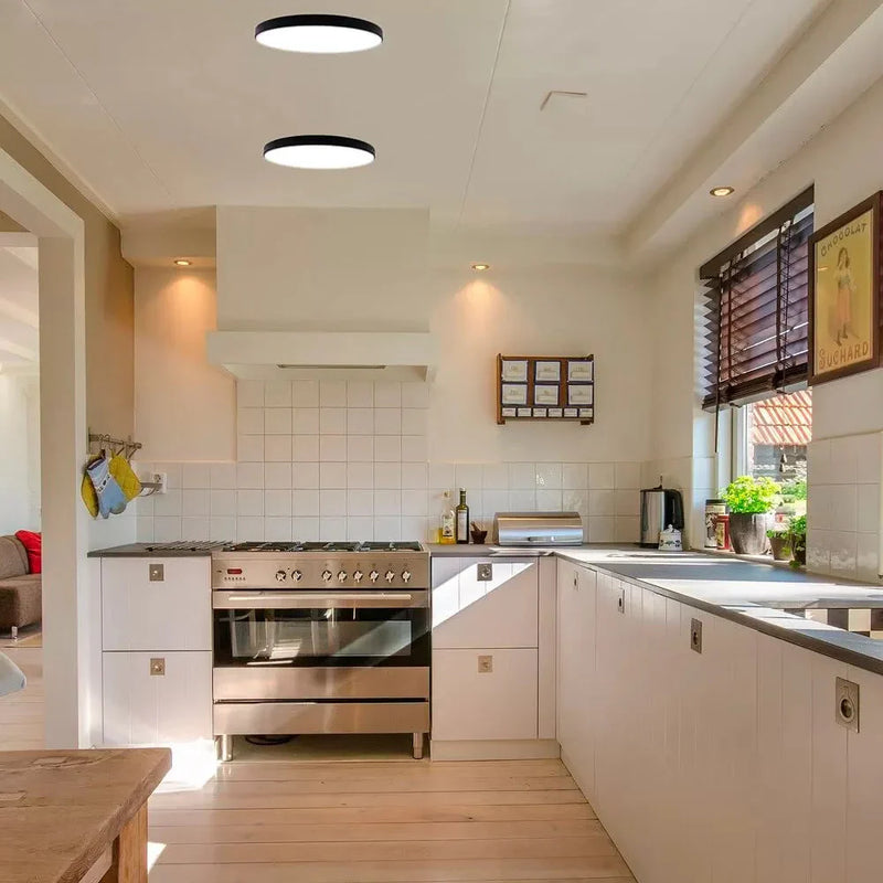 24W Surface Mounted NARVIK LED Ceiling Light Black 4000K - Ceiling Light Fixtures - Downlights