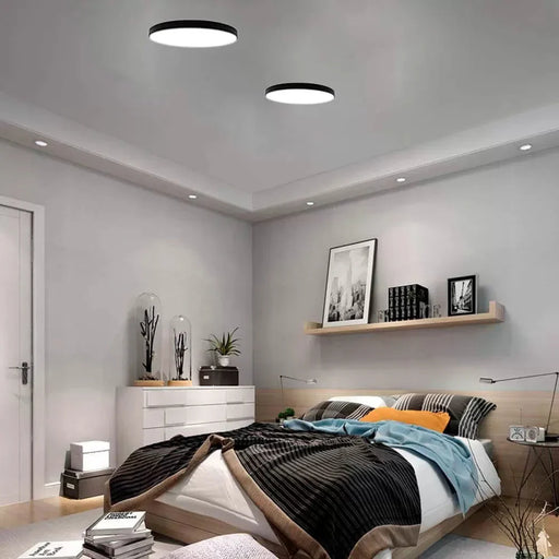 24W Surface Mounted NARVIK LED Ceiling Light Black 4000K - Ceiling Light Fixtures - Downlights