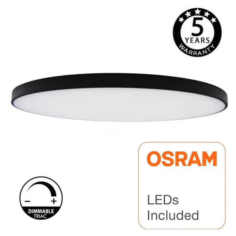 24W Surface Mounted NARVIK LED Ceiling Light Black 4000K - Ceiling Light Fixtures - Downlights