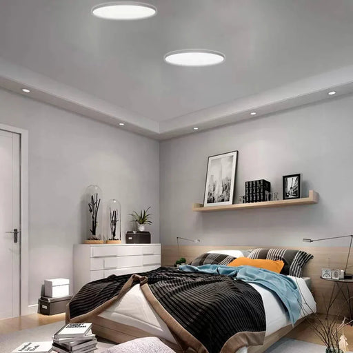 24W Surface Mounted NARVIK LED Ceiling Light Silver 3000K - Ceiling Light Fixtures - Downlights