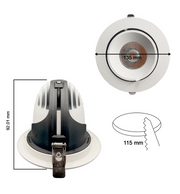 25W Adjustable Recessed LED Spotlight with Philips Driver CCT CRI92 - Flood & Spot Lights - Downlights