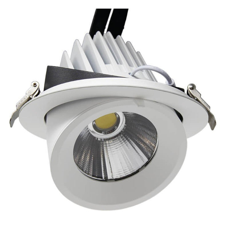 25W Adjustable Recessed LED Spotlight with Philips Driver CCT CRI92 - Flood & Spot Lights - Downlights
