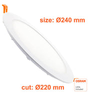 26W Slim LED Downlight with OSRAM Chip 3 CCT - LED Downlight